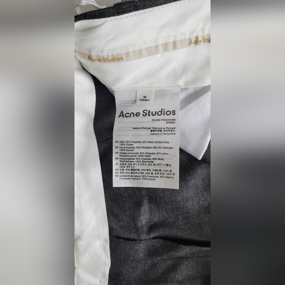 ACNE STUDIOS-Gray Tailored Wrap Trousers - Picture 10 of 12